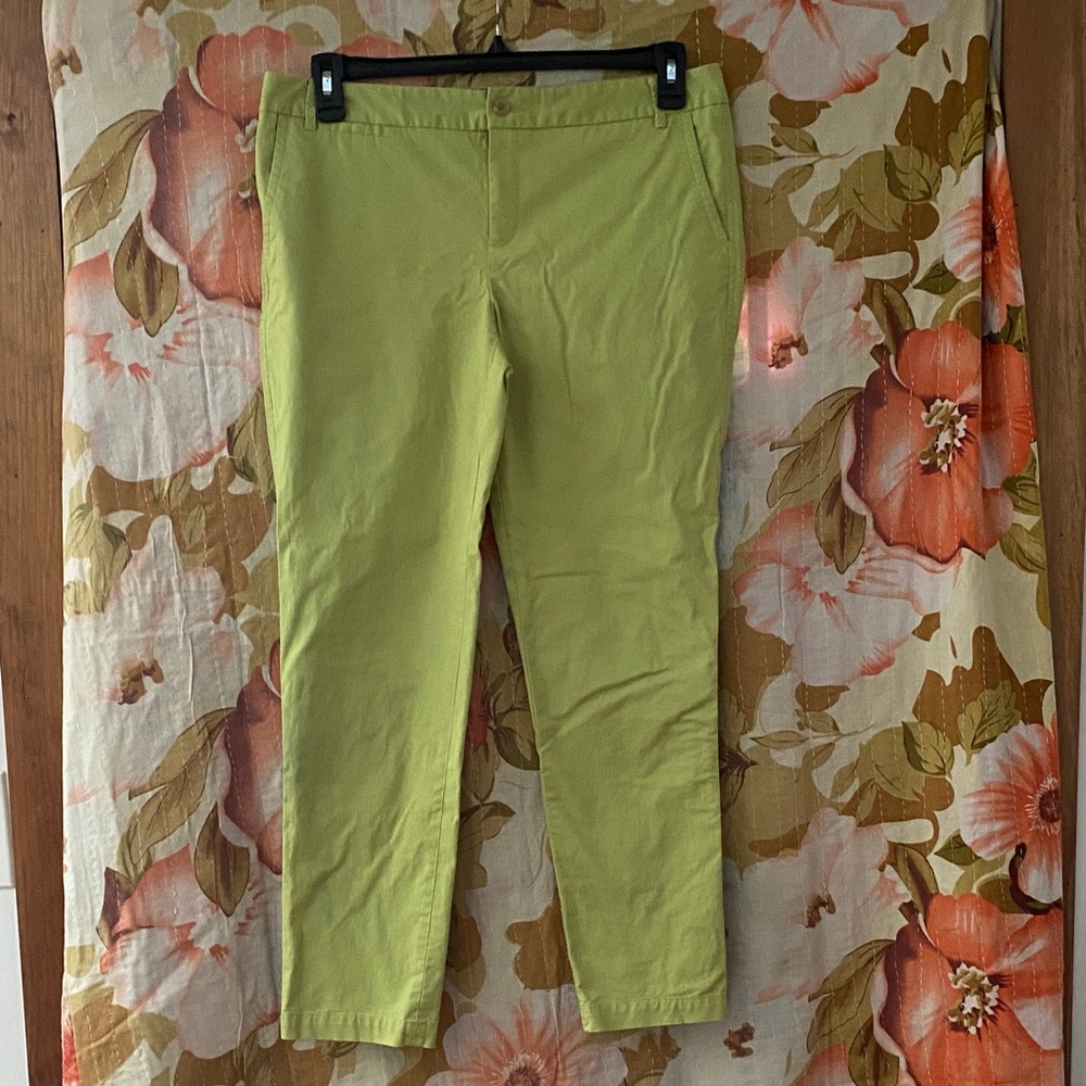 Banana Republic Light Green Cropped Pants